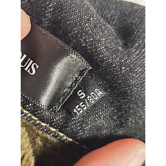 West Louis Denim Sherpa Lined Jacket Outdoor Cowboy Button  Men's Sz S Dark Wash - Picture 7 of 8